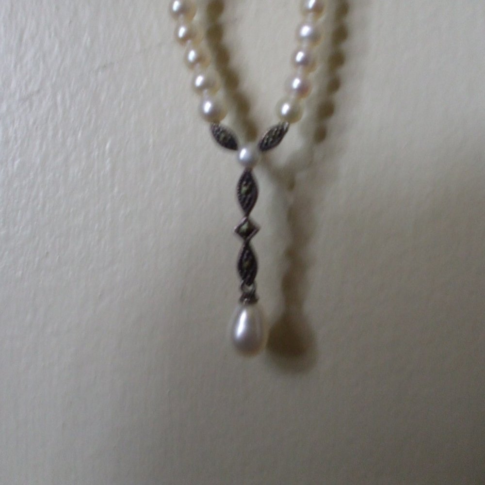 Pearl and Marcasite necklace